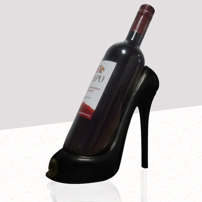 High-heeled shoe wine rack
