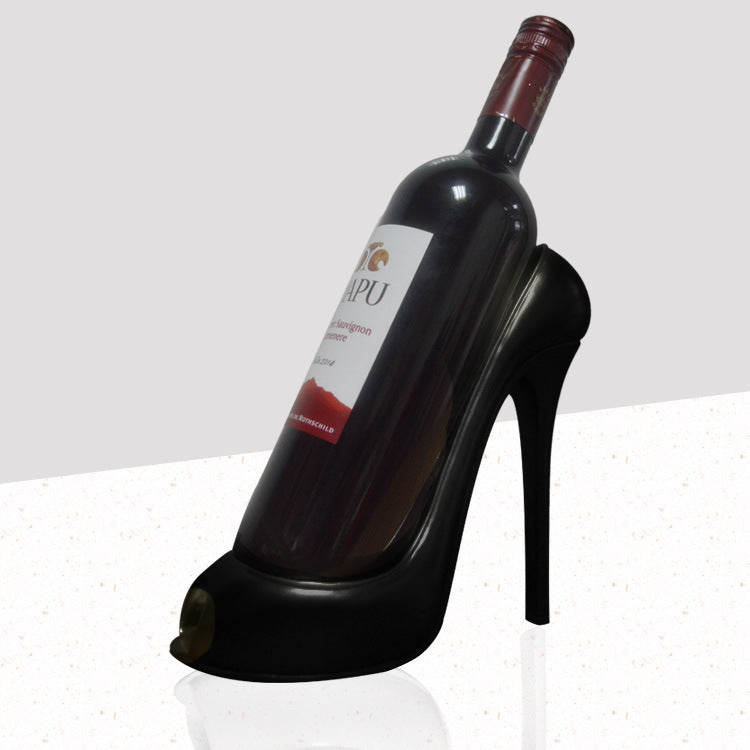 High-heeled shoe wine rack