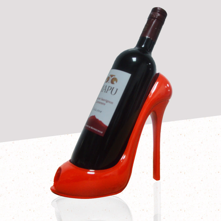 High-heeled shoe wine rack